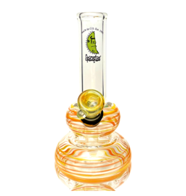 14mm Orange Wrap Double Bubble Bong