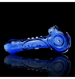 Koy Glass Light Cobalt Decorated Pipe