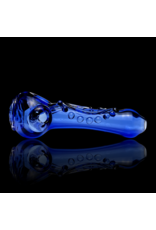 Koy Glass Light Cobalt Scroll Pipe by Koy Glass