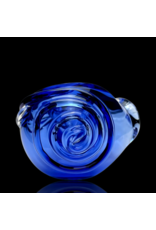 Koy Glass Light Cobalt Decorated Pipe by Koy Glass