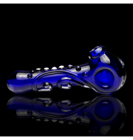 Koy Glass Cobalt Decorated Koy Pipe