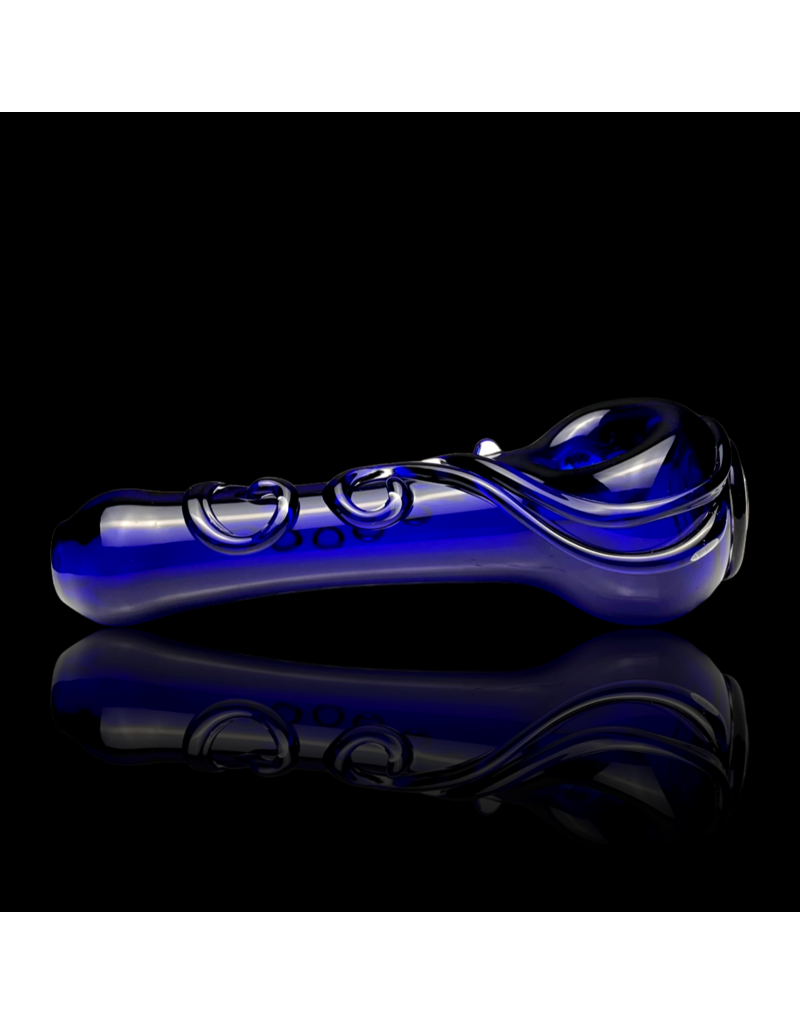 Koy Glass Cobalt Scroll Pipe by Koy Glass