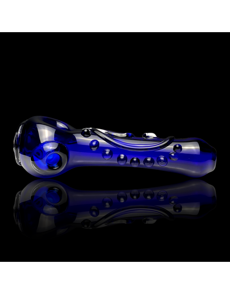 Koy Glass Cobalt Scroll Pipe by Koy Glass
