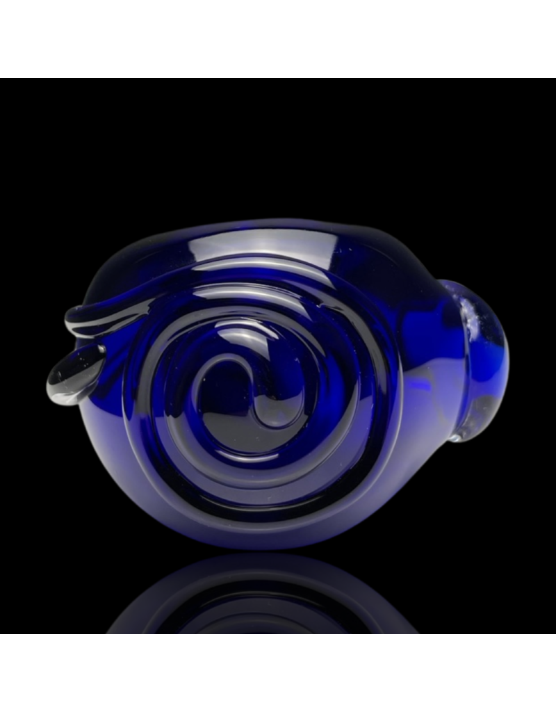 Koy Glass Cobalt Scroll Pipe by Koy Glass