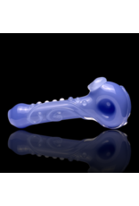 Koy Glass Milky Blue Scroll Pipe by Koy Glass
