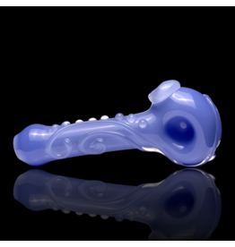 Koy Glass Milky Blue Scroll Pipe
