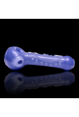 Koy Glass Milky Blue Scroll Pipe by Koy Glass