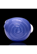Koy Glass Milky Blue Scroll Pipe by Koy Glass