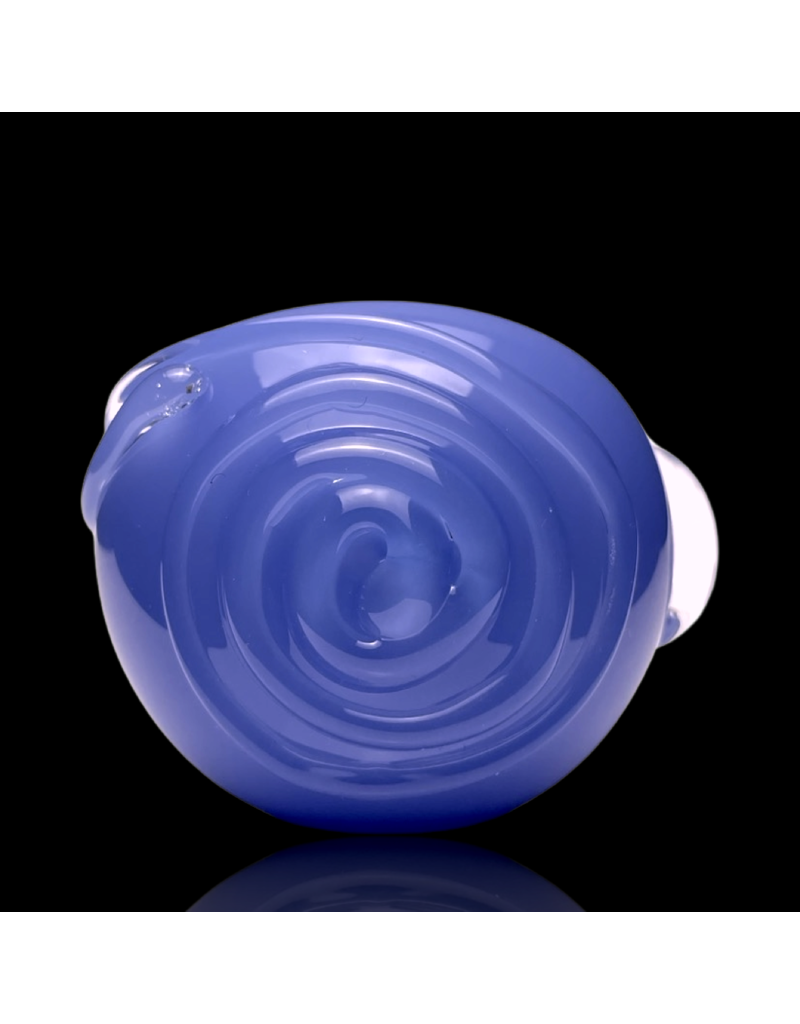 Koy Glass Milky Blue Decorated Pipe by Koy Glass