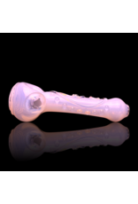 Koy Glass Jade Pink Scroll Pipe by Koy Glass