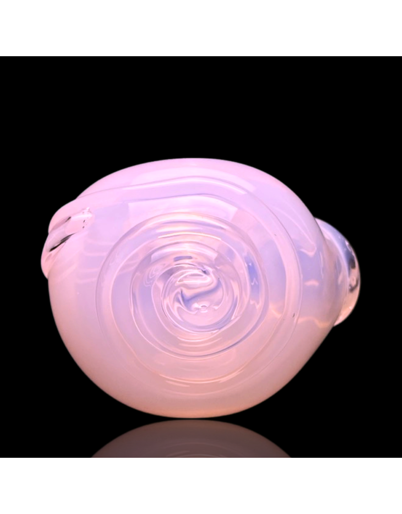 Koy Glass Jade Pink Scroll Pipe by Koy Glass