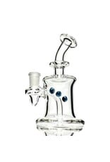 Brickyard Glass 14mm Blue Accented Clear Banger Hanger by Brickyard Glass