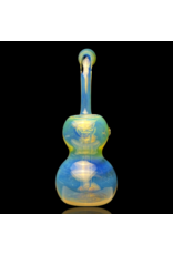 Heavy Silver Fume Jumbo Upright Bubbler by California Glass