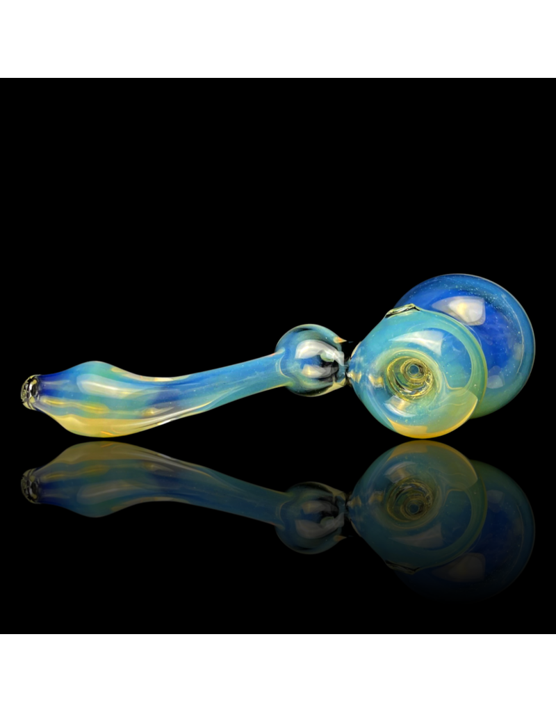 Heavy Silver Fume Jumbo Upright Bubbler by California Glass