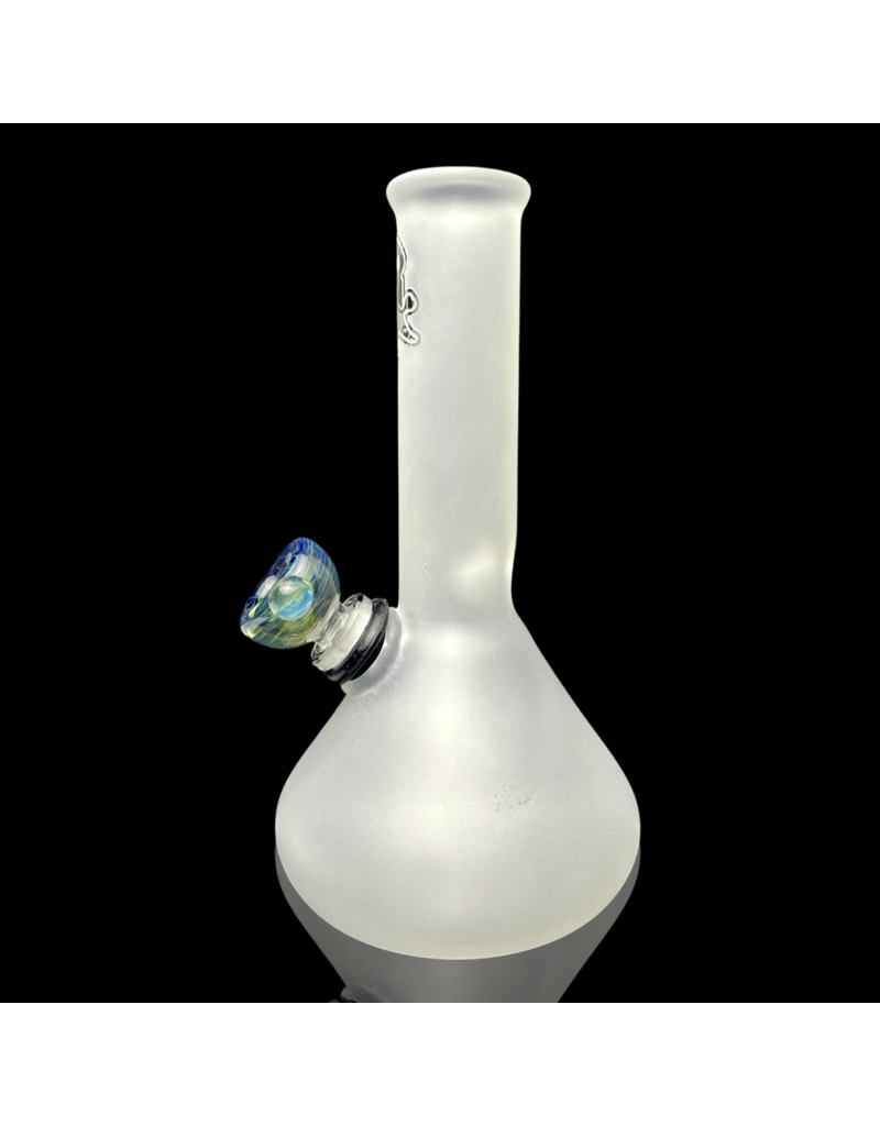 Witch DR Frosted RX Beaker w/ Green Slide by Space Glass