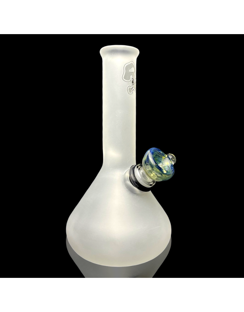 Witch DR Frosted RX Beaker w/ Green Slide by Space Glass