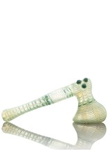 Witch DR Witch DR Frosted Green Wrap & Rake Hammer Bubbler by Treso Queso