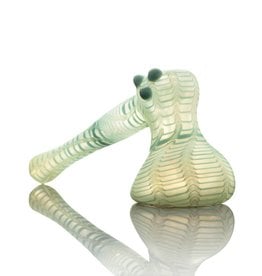 Witch DR SOLD Witch DR Frosted Green Wrap & Rake Hammer Bubbler by Treso Queso