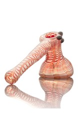 Witch DR Witch DR Frosted Red Wrap & Rake Hammer Bubbler Pipe by Treso Queso
