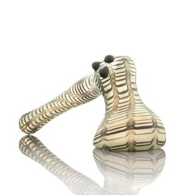 Witch DR SOLD Witch DR Frosted Black Wrap & Rake Hammer Bubbler Pipe by Treso Queso