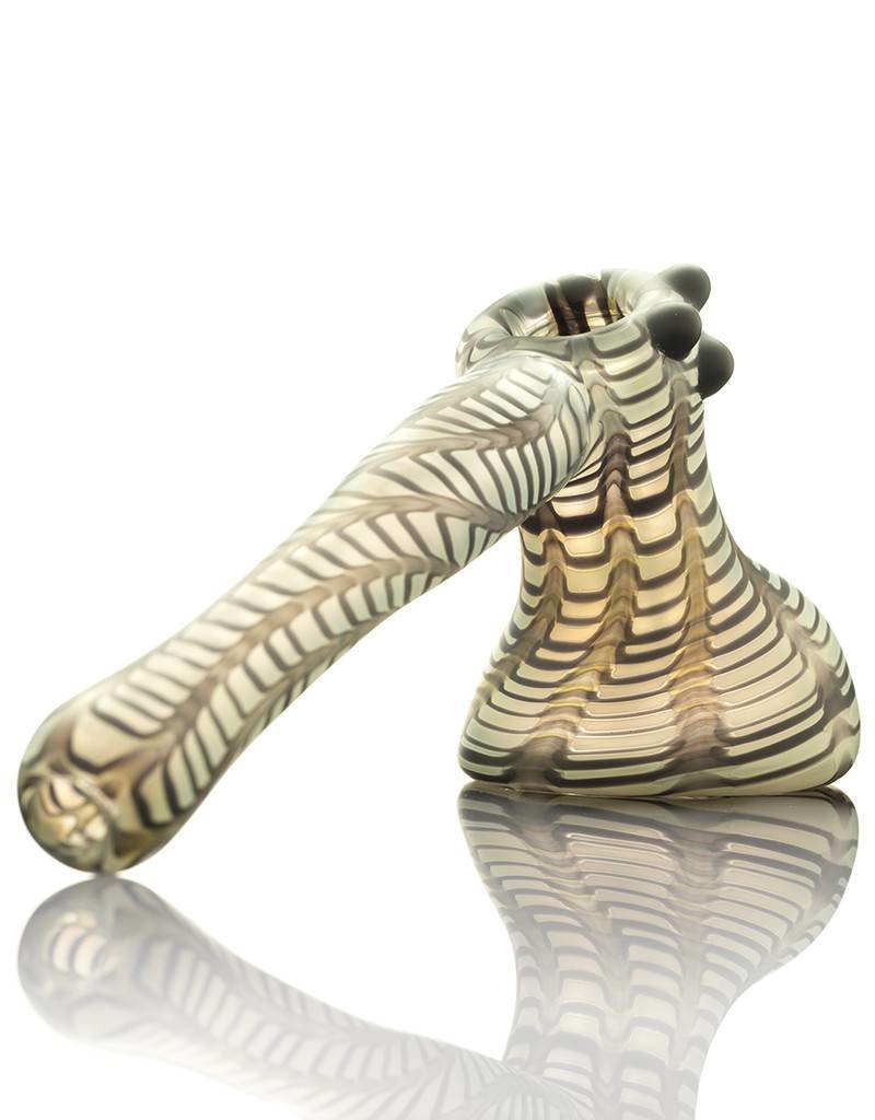 Witch DR Witch DR Frosted Black Wrap & Rake Hammer Bubbler Pipe by Treso Queso