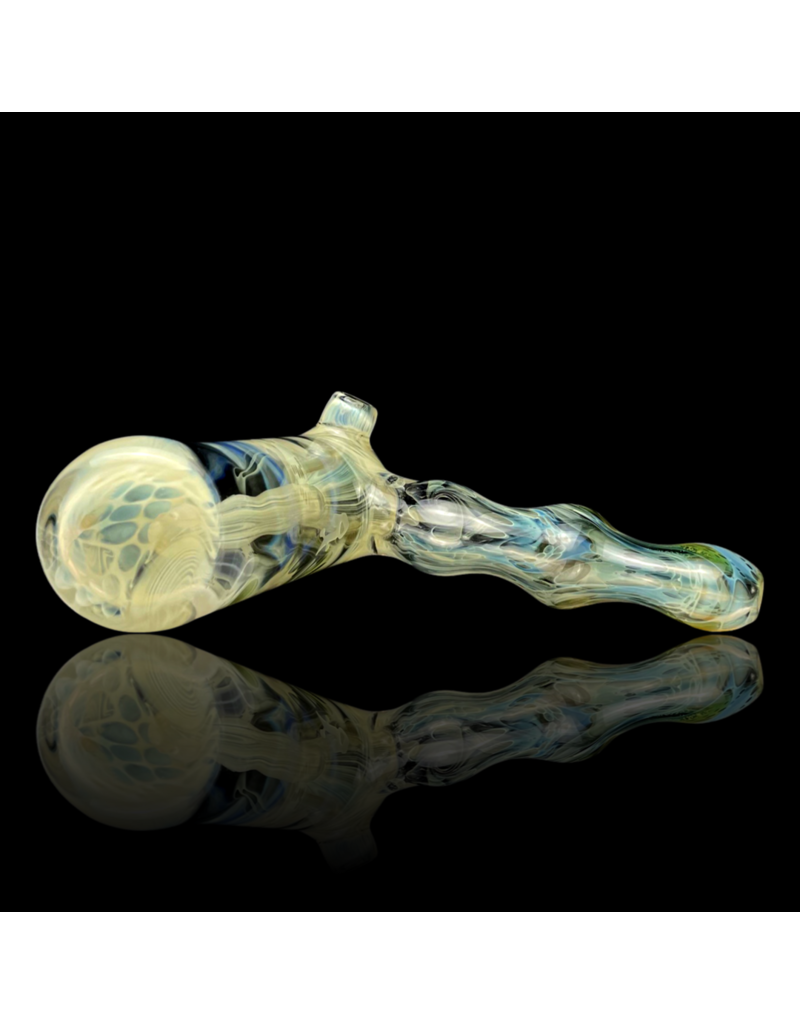 Snodgrass Family Glass Treso x Jon x Ginny UV Skulls Hammer Bubbler SFG23