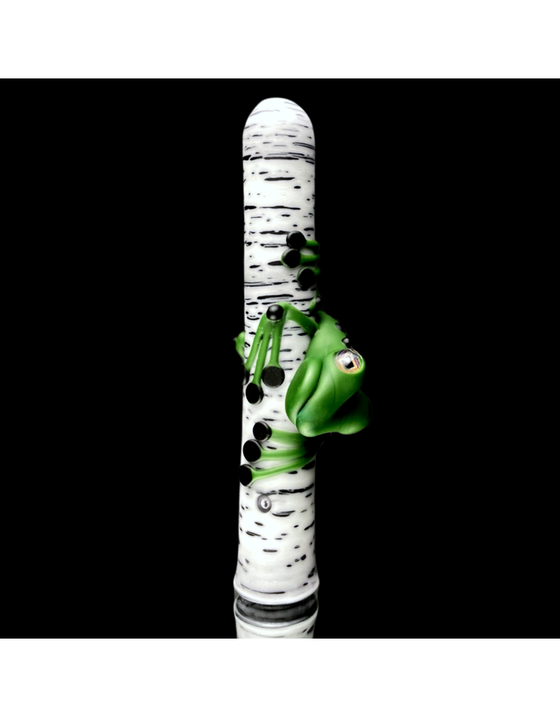 Witch DR Betula Birch & forest Green Frog Chillum by Witch DR