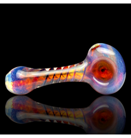 ISO Amber Purple Frit Twist Pipe Chris Anton