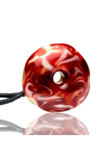 KGB Glass KGB Glass Marbled Cherry Donut Pendant