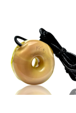 KGB Glass KGB Glass Marbled Lemon Donut Pendant