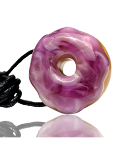 KGB Glass KGB Glass Marbled Jelly Donut Pendant