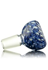 Kevin Engelmann 14mm (M) Bong Bowl Bubble Slide BLUE Ribbon Coil over Clear Glass by Witch DR