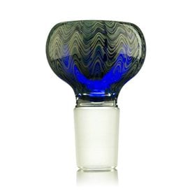 Witch DR 18mm Bong Bowl Slide Bubble Gold/Silver Fume over COBALT Glass by Witch DR