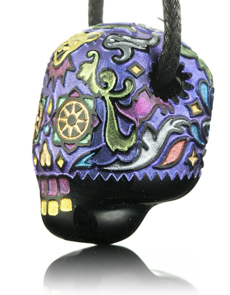 Joei Masataka Joei Masataka Purple Sugar Skull Glass Pendant