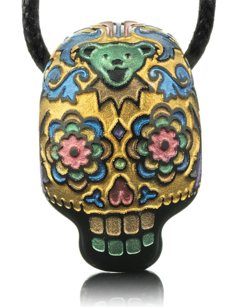 Joei Masataka Joei Masataka Gold Sugar Skull Glass Pendant