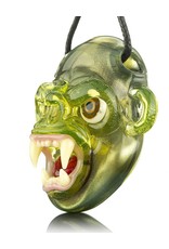 COYLE Coyle Green Open Mouth Monkey Glass Pendant