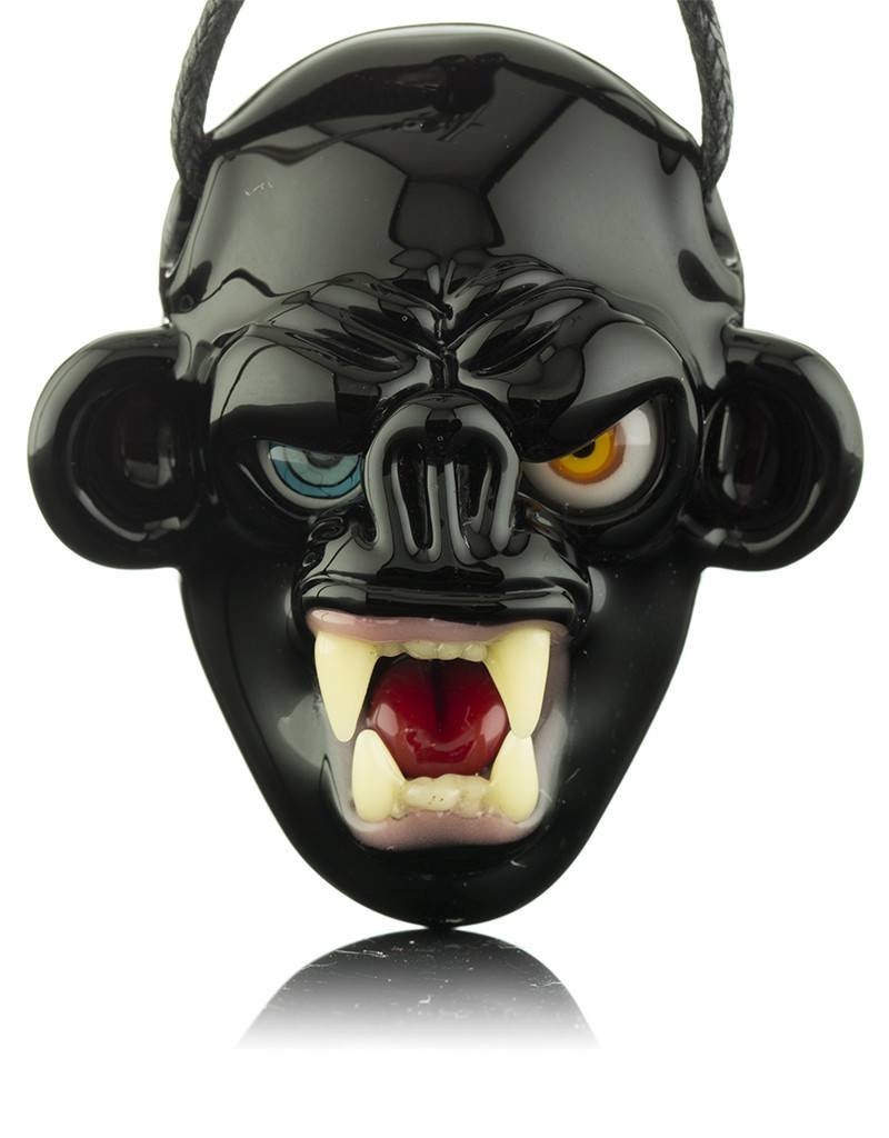 COYLE Coyle Black Open Mouth Monkey Glass Pendant