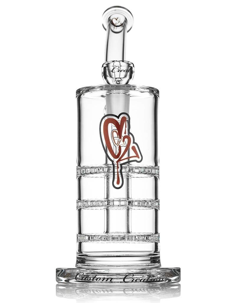 Custom Creations C2 Triple Ratchet Perc Bubbler 80mm Custom Creations