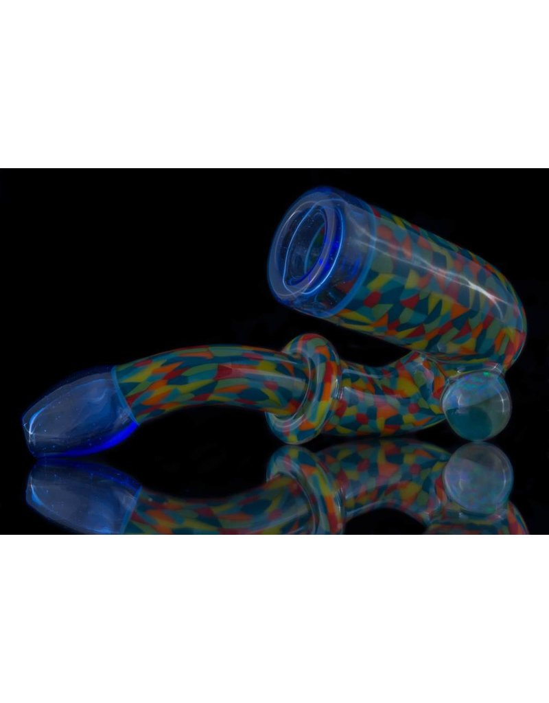 Hollinger SOLD Hollinger Tie Dye Chipstack Sherlock w/Blue Dream Accents & Opal Coin