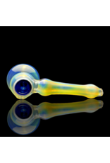 Silver Fume Cobalt Infused Hammer Bubbler Travy Buddy