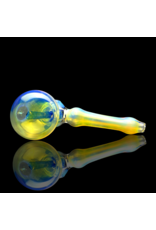 Silver Fume Cobalt Infused Hammer Bubbler Travy Buddy