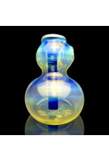 Silver Fume Cobalt Infused Hammer Bubbler Travy Buddy