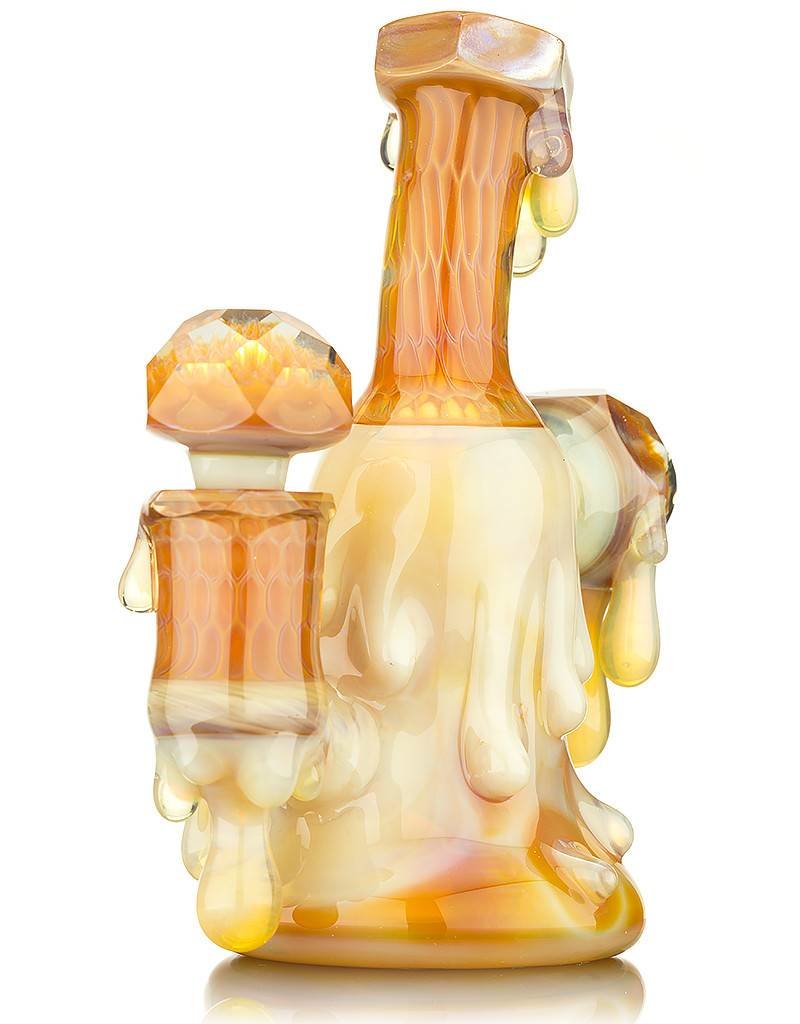 BEAK Glass SOLD Beak Faceted Honey Dab Rig Set w/ Pelican 1120