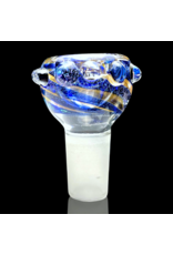 18mm Worked Dichro Bubble Slide (A) Rainbow Gabe