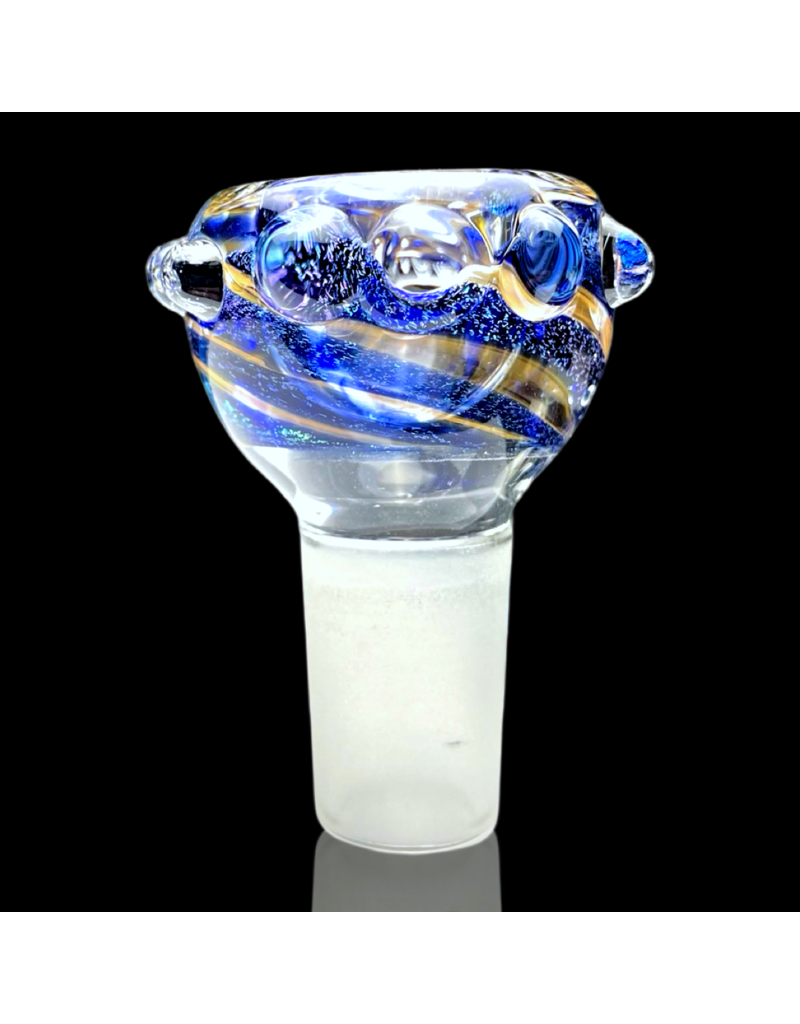 18mm Worked Dichro Bubble Slide (A) Rainbow Gabe