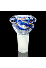 18mm Worked Dichro Bubble Slide (A) Rainbow Gabe