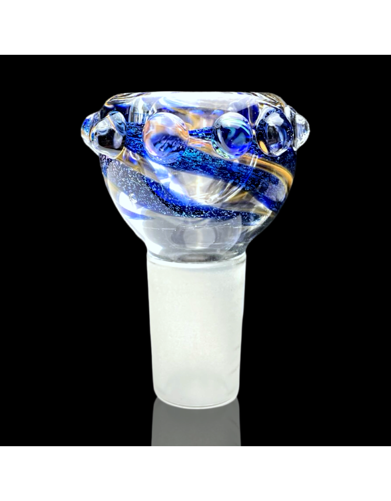 18mm Worked Dichro Bubble Slide (A) Rainbow Gabe
