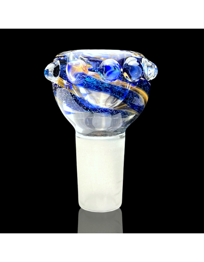 18mm Worked Dichro Bubble Slide (A) Rainbow Gabe