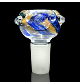 18mm Worked Dichro Bubble Slide (B) Rainbow Gabe