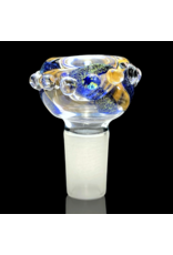 18mm Worked Dichro Bubble Slide (B) Rainbow Gabe